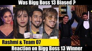 Bigg Boss 13 Winner Sidharth Reaction By Rashmi Desai, Mr. Faisu, Adnaan Shaikh, Benafsha Soonawalla