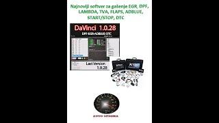 DaVinci 1 0 28 Najboji softver za gasenje EGR, DPF, Lambda, DTC