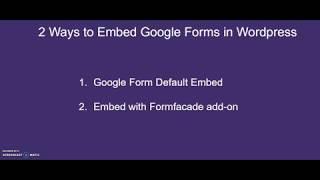 Embed Google Forms in Wordpress | without iframe | without Google branding