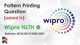 WIPRO CODING QUESTION - Pattern Printing Question