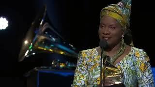 Burna Boy shed tears Angélique Kidjo Dedicates Grammy Award To him