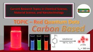 carbon quantum dot synthesis | red carbon quantum dots | carbon dots