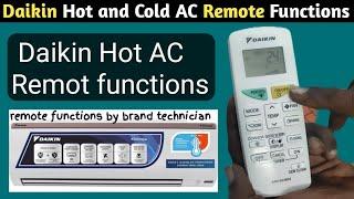 Daikin Hot and cold AC Remote Functions !  daikin AC Remote control