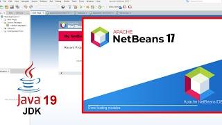 Instalar java JDK 19 y Apache NetBeans 17