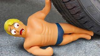 Crushing Crunchy & Soft Things by Car | Experiment Car vs Stretch Armstrong, Coca Cola, Watermelon