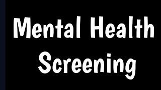 Mental Health Screening | Mental Illness Test | Clinical Tests For Mental Health Screening |