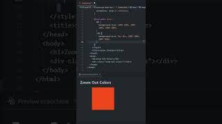 Zoom In colors Animation HTML and CSS tutorial for beginners 2022 #shorts #coding