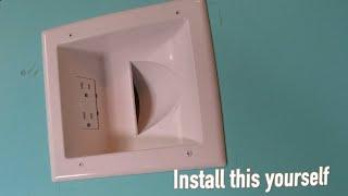 Electrical outlet install -- recessed DIY- for wall mounted television