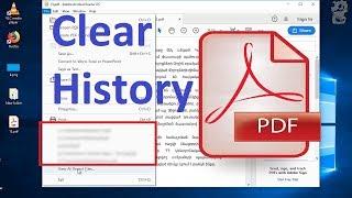 How to clear the history in Acrobat Reader: Remove list of recent files