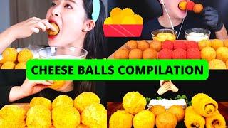 CHEESE BALLS MUKBANG COMPILATION  || MUKBANGERS CHEESE BALLS WITH DIPPING SAUCE || BIG BITES 