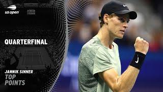 Jannik Sinner | Top Points vs. Daniil Medvedev | 2024 US Open Quarterfinal