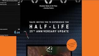 Half Life 25th anniversary website any% speedrun