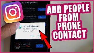 How to add people from phone contact instagram