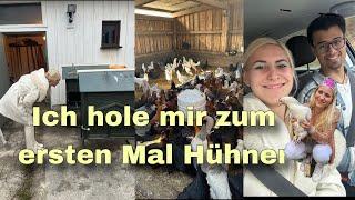 Ich hole mir zum ERSTEN Mal Hühner - alles aufbauen, Stall, Garten vorbereiten - andreaabaam