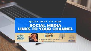 Quick guide to add social media link to your channel art 2020