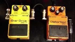 Vintage Boss Over Drive OD1 vs Vintage Boss Distortion DS1