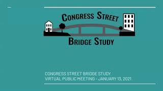 Congress Street Bridge Planning Study (Virtual Meeting #1)