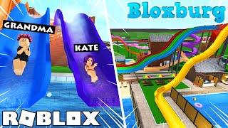 Grandma takes Kate to the NEW Bloxburg WATERPARK! | Roblox Roleplay