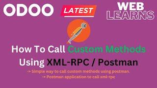 Call Custom Methods in Odoo Using XML-RPC with Postman | Odoo External API