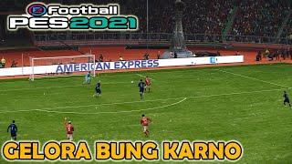 PES 2021 new stadium Gelora Bung Karno snow on field smoke patch 21.4.3b