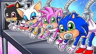 Brewing Cute Baby AMY & SONIC Machine | Very Funny Story | Sonic The Hedgehog 3 animation