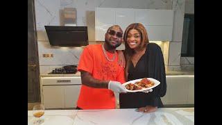 MAKING MOMMY'S FRIED FISH AND "CUT CUT" STEW WITH PLANTAIN WITH DAVIDO