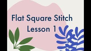 Simple Flat Square Stitch Part 1. Beautiful Earrings!