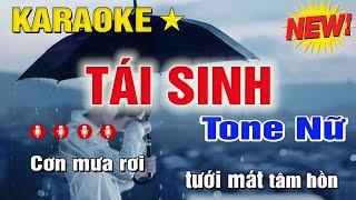 Tái Sinh Karaoke Tone Nữ (A#m) Beat Phối Mới Hát Nhiều Nhất | Trung Hiếu