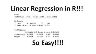 Linear Regression in R, Step by Step