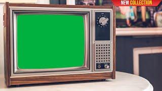 Old TV Green Screen | 4K | Vintage | Global Kreators