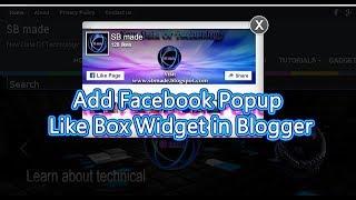 Add Facebook Popup Like Box Widget in Blogger