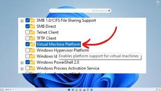 How to Enable Virtual machine platform windows 11