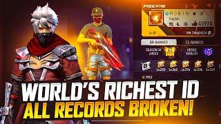 World Most Richest Free Fire Account Ever|| All Record Broken ||