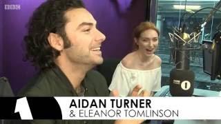 Poldark's Aidan Turner and Eleanor Tomlinson on The BBC Radio1 Breakfast Show with Nick Grimshaw