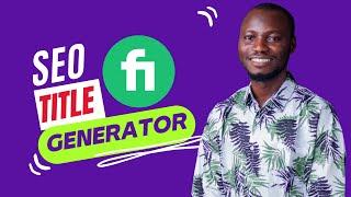 How to Generate SEO Fiverr GIG Title // Fiverr SEO title generator // Fiverr SEO Update