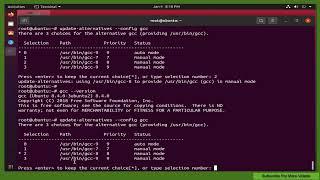 How To switch Between Multiple GCC and G++ Compiler versions on Ubuntu 20.04 LTS