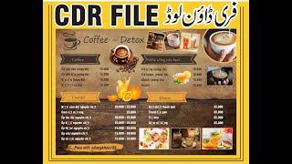 Chai Menu CDR File Free Download  By Mubeen Flex