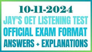 OET LISTENING TEST 10.11.2024 #oet #oetexam #oetnursing #oetlisteningtest