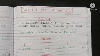 What is subject- verb agreement? definition of subject-verb agreement|| #subject #verb #grammar