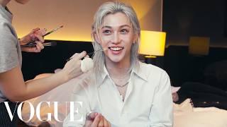 Stray Kids's Felix Gets Ready for the Louis Vuitton Show in Barcelona | Last Looks | Vogue