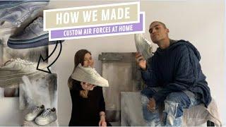 HOW WE MADE CUSTOM AIR FORCE 1'S AT HOME | How-To