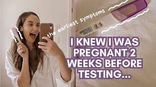 How I Knew I Was Pregnant Before A Positive Test | Early Symptoms 3 DAYS After Conception!!