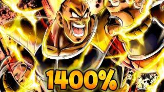 (Dragon Ball Legends) ZENKAI 7, 1400% 14 STAR EX NAPPA IS NO JOKE! STRIKE DAMAGE ABOVE AND BEYOND!