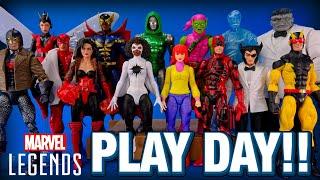 Marvel Legends Play Day! Wolverine Hulk Daredevil Avengers Spider Man Dr Doom Squadron Supreme more!