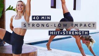 40 MIN LOW IMPACT HIIT & STRENGTH - Intense | Sweaty | No Repeat | Fun | No Jumping | No Noise