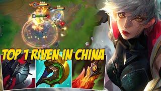 TOP 1 RIVEN GAMEPLAY IN CHINA SERVER SEASON 11 - WILD RIFT