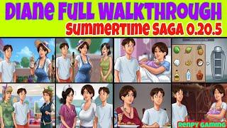 Diane Full Walkthrough Summertime Saga 0.20.5 || Diane Complete Storyline