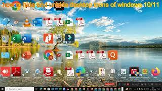 how to hide and unhide desktop icons in Windows10 & 11 || techsolutionsdey