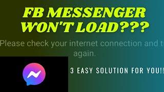 Ez FIX - PLEASE CHECK YOUR INTERNET CONNECTION | FB Messenger ayaw mag Load ang Messages | TagayBai