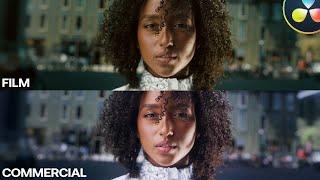 Commercial vs. Film Color Grading | Davinci Resolve Tutorial